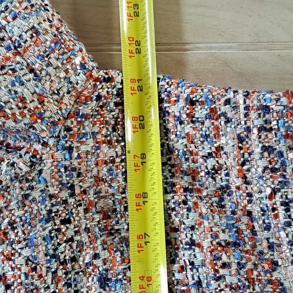 Draper's & Damon's Tweed Pearl Buttons Fun Colorful Chic Dressy Jacket Blazer - Picture 10 of 12